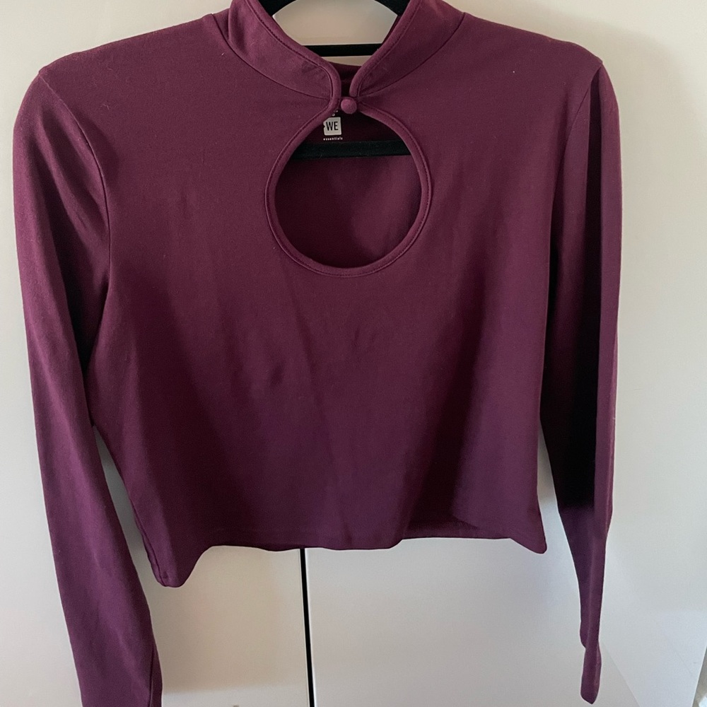 Purple long sleeve blouse